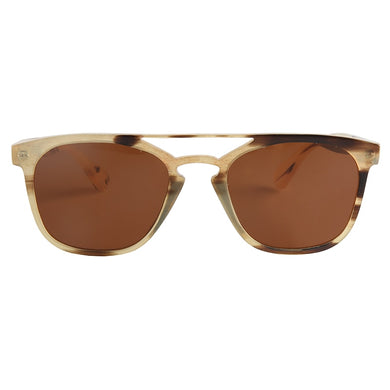 brand design double nose bridge natural yak horn brown polarized sunglasses for women ladies horn glasses eyeglasses