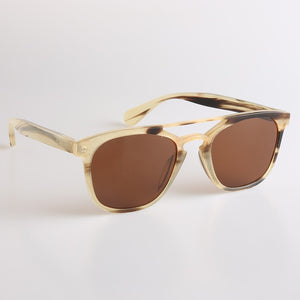 brand design double nose bridge natural yak horn brown polarized sunglasses for women ladies horn glasses eyeglasses