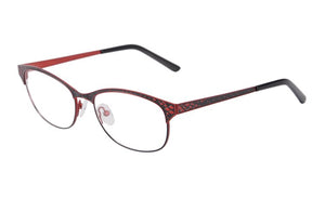 Occhiali da vista di marca di moda Montature metalliche da donna mezzo bordo placcato montature per occhiali da vista oculos de grau femininos SR8003