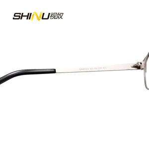 Occhiali da vista di marca di moda Montature metalliche da donna mezzo bordo placcato montature per occhiali da vista oculos de grau femininos SR8003