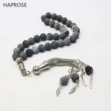 Carica l'immagine nel visualizzatore di Gallery, Fashion dark gr agate 33 beads Islamic Muslim tasbih Allah Rosary Natural gr 6 8 10mm beads agate bracelet gift