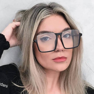 half Frame Women Clear Glasses Reading Eyeglasses Optical Glasses Frames Black Frame Clean Glasses Square Flat Mirror