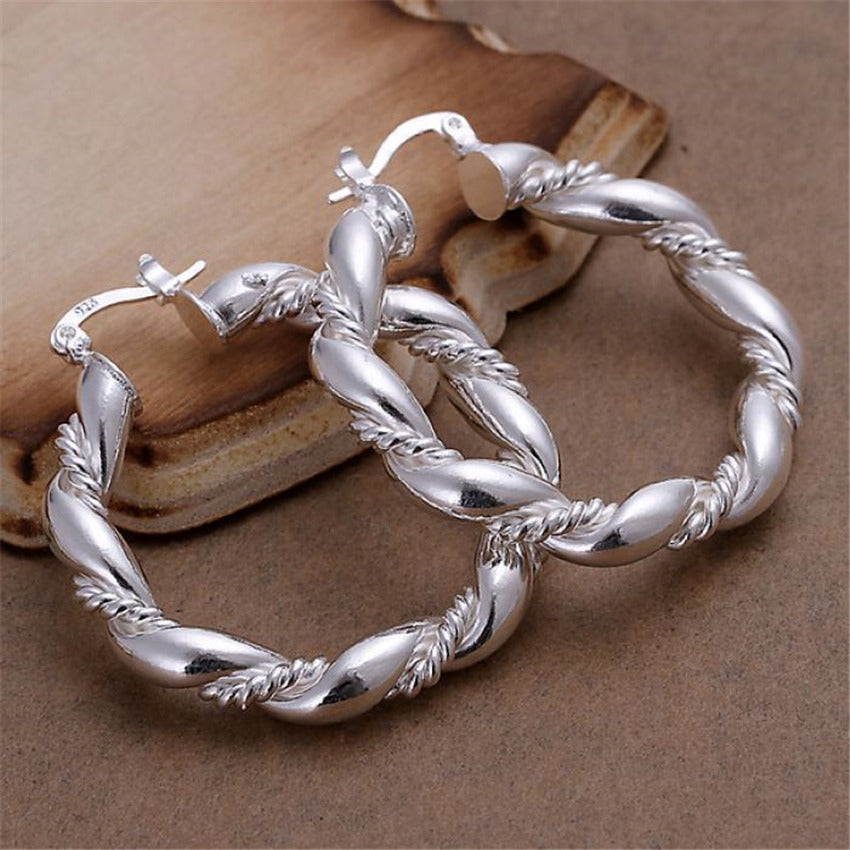 Fashion high quality jewelry silver plated earrings hot selling holid gift beautiful ladies favorite wild accessories