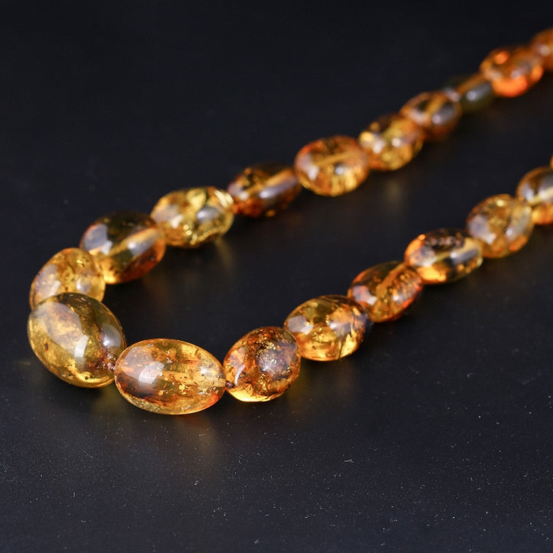 Fashion jewelry, ladies necklace, pure natural Baltic Sea amber wax wax ball engagement accessories