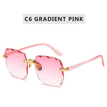 Load image into Gallery viewer, rectangle sunglasses women rimless square sun glasses for women 2022 summer style female uv400 green brown Eyewear
