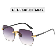 Load image into Gallery viewer, rectangle sunglasses women rimless square sun glasses for women 2022 summer style female uv400 green brown Eyewear