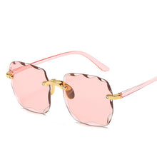 Load image into Gallery viewer, rectangle sunglasses women rimless square sun glasses for women 2022 summer style female uv400 green brown Eyewear