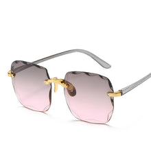 Load image into Gallery viewer, rectangle sunglasses women rimless square sun glasses for women 2022 summer style female uv400 green brown Eyewear
