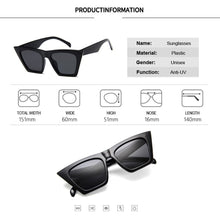 Load image into Gallery viewer, retro square sunglasses ladies sunglasses sun visor glasses goggles summer UV protection 400 sunglasses street glasses