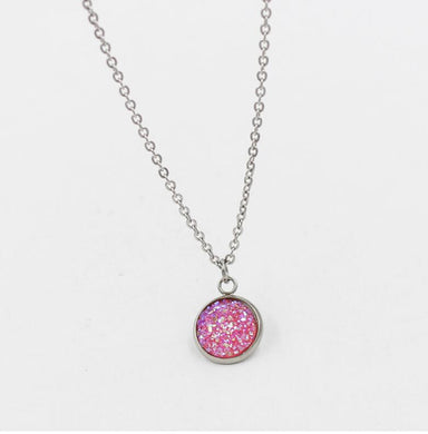 Collana girocollo Druzy rotonda alla moda per donna Collana Druzy pendente drusy Vendita calda 