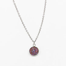 Carica l&#39;immagine nel visualizzatore di Gallery, Collana girocollo Druzy rotonda alla moda per donna Collana Druzy pendente drusy Vendita calda 