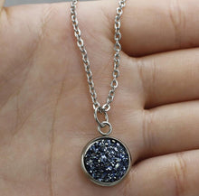 Carica l&#39;immagine nel visualizzatore di Gallery, Collana girocollo Druzy rotonda alla moda per donna Collana Druzy pendente drusy Vendita calda 