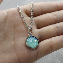 Carica l&#39;immagine nel visualizzatore di Gallery, Collana girocollo Druzy rotonda alla moda per donna Collana Druzy pendente drusy Vendita calda 