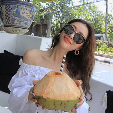 round women's sunglasses 2023  brand designer sunglasses women's retro classic outdoor travel glasses UV400
