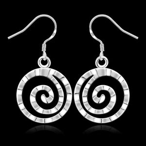 Fashion silver plated Earring for Women 925 jewelry silver plated For Women Round thread earrings /GNDYEUOIE353