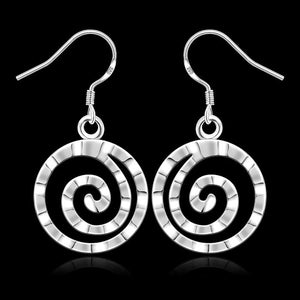 Fashion silver plated Earring for Women 925 jewelry silver plated For Women Round thread earrings /GNDYEUOIE353