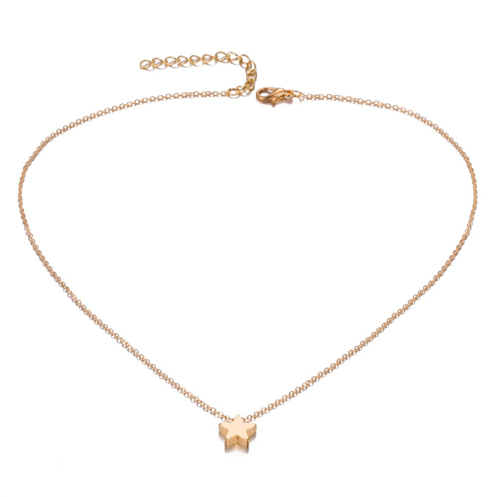 Fashion star choker necklace women jewelry choker gold silver star necklace on the neck chain Bijoux Collares Mujer