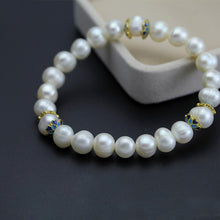 Carica l'immagine nel visualizzatore di Gallery, Bracciale di perle veramente naturali alla moda Bracciale di perle in cinque stili Corda elastica Gioielli di perle per le donne 