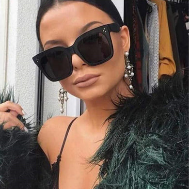 FashionClassic Cat Eye Sunglasses Lady Flat Top Eyewear Lunette Femme Women  Brand  Sunglasses WomenRivet  UV400