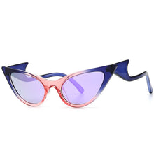 Load image into Gallery viewer, FashionOversized Cat Eye Sunglasses Women 2023  Brand Personality Wave Leg Sun Glasses Female Chic Trend Mirror Eyewear