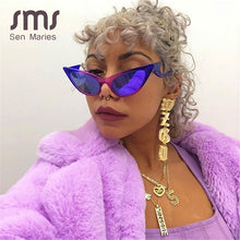 Load image into Gallery viewer, FashionOversized Cat Eye Sunglasses Women 2023  Brand Personality Wave Leg Sun Glasses Female Chic Trend Mirror Eyewear