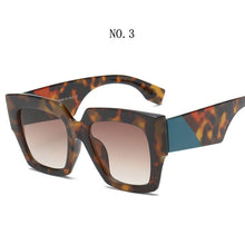 Carica l&#39;immagine nel visualizzatore di Gallery, Occhiali da sole oversize quadrati alla moda Donna Uomo Designer di marca Occhiali da sole Famale Male Retro Eyewear Tonalità UV400