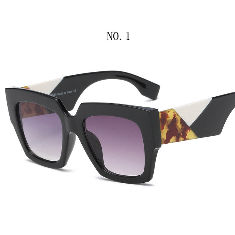 Occhiali da sole oversize quadrati alla moda Donna Uomo Designer di marca Occhiali da sole Famale Male Retro Eyewear Tonalità UV400