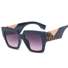 Carica l&#39;immagine nel visualizzatore di Gallery, Occhiali da sole oversize quadrati alla moda Donna Uomo Designer di marca Occhiali da sole Famale Male Retro Eyewear Tonalità UV400