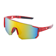 Load image into Gallery viewer, Fashionable colorful one-piece sunglasses for men outdoor sports cycling driving mountain climbing UV protection glasses women