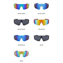 Load image into Gallery viewer, Fashionable colorful one-piece sunglasses for men outdoor sports cycling driving mountain climbing UV protection glasses women