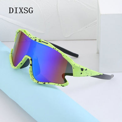 Fashionable colorful one-piece sunglasses for men/women outdoor sports cycling driving mountain climbing UV protection glasses