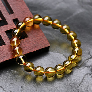 Fashionable natural crystal crystal bracelet lovers romantic 10 mm Golden Crystal