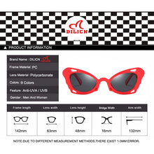 Load image into Gallery viewer, Fashionable retro sunglasses butterfly style ladies sunglasses ladies party travel elegant female style glasses