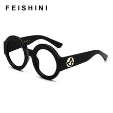 Load image into Gallery viewer, Feishini Big Eyeglasses frames Men Round Glasses Clear Vision Optical Glasses Frame Women Vintage Prescription Transparent