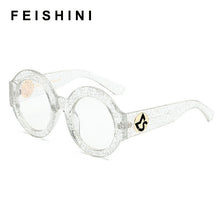 Load image into Gallery viewer, Feishini Big Eyeglasses frames Men Round Glasses Clear Vision Optical Glasses Frame Women Vintage Prescription Transparent