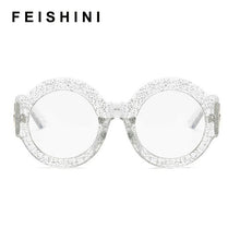Load image into Gallery viewer, Feishini Big Eyeglasses frames Men Round Glasses Clear Vision Optical Glasses Frame Women Vintage Prescription Transparent