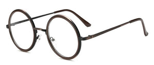 Feishini Myopia Eyeglasses frames Men Round Glasses Clear Vision Optical Glasses Frame Women Vintage Prescription Transparent