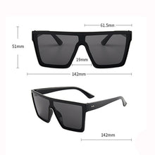 Carica l&#39;immagine nel visualizzatore di Gallery, Feitong Summer Glasses Brand Designer Sunglasses Oversized Square Flat Single Lens Shading Uv400 Goggle Eyewears 2023