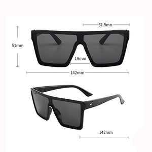 Feitong Summer Glasses Brand Designer Sunglasses Oversized Square Flat Single Lens Shading Uv400 Goggle Eyewears 2023