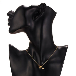 Female Elegant Star Zodiac Sign 12 Constellation Necklaces Pendant Charm Gold Chain Choker Necklaces for Women Jewelry Cardboard