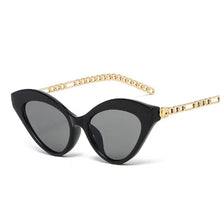 Load image into Gallery viewer, Female Cat Eye Sunglasses For Women Gold Chain Decoration  Brand Design Shades Eyewear Leopard Sun Glasses UV400