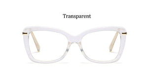 Female Square Eyeglasses Sexy Leopard  Brand Transparent Women's Glasses Frame  Oversized Prescription Glasses