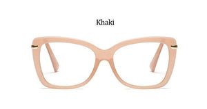 Female Square Eyeglasses Sexy Leopard  Brand Transparent Women's Glasses Frame  Oversized Prescription Glasses