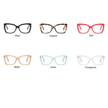 Load image into Gallery viewer, Female Square Eyeglasses Sexy Leopard  Brand Transparent Women&#39;s Glasses Frame  Oversized Prescription Glasses
