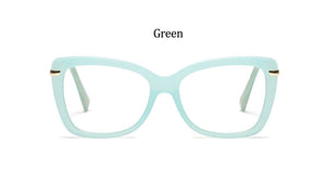 Female Square Eyeglasses Sexy Leopard  Brand Transparent Women's Glasses Frame  Oversized Prescription Glasses