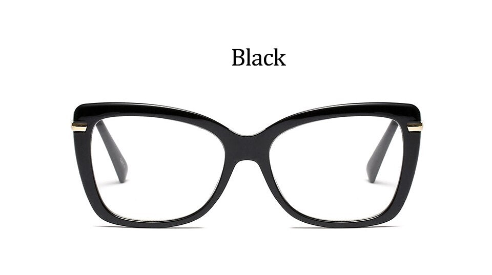 Female Square Eyeglasses Sexy Leopard  Brand Transparent Women's Glasses Frame  Oversized Prescription Glasses