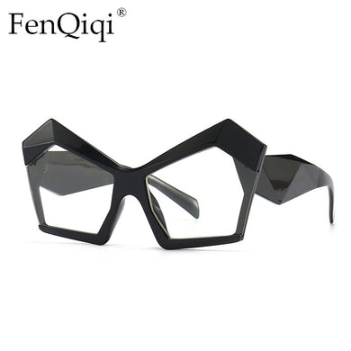 Fenqiqi Brand Desinger Big Sunglasses Frame 2023 Anti Blue Light Prescription Glasses women Oculos De Grau Feminino