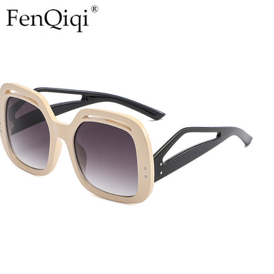 Fenqiqi Brand OEM Designer Square Sunglasses 2023 Oversized Shades Eyewear Zonnebril Dames