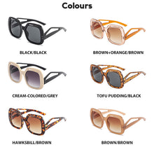 Load image into Gallery viewer, Fenqiqi Brand OEM Designer Square Sunglasses 2023 Oversized Shades Eyewear Zonnebril Dames