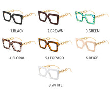 Load image into Gallery viewer, Fenqiqi Square Anti Blue Light Glasses Women 2023 Brand Designer Oversized Blue Leopard Glasses Frame Lentes Opticos Para Mujer